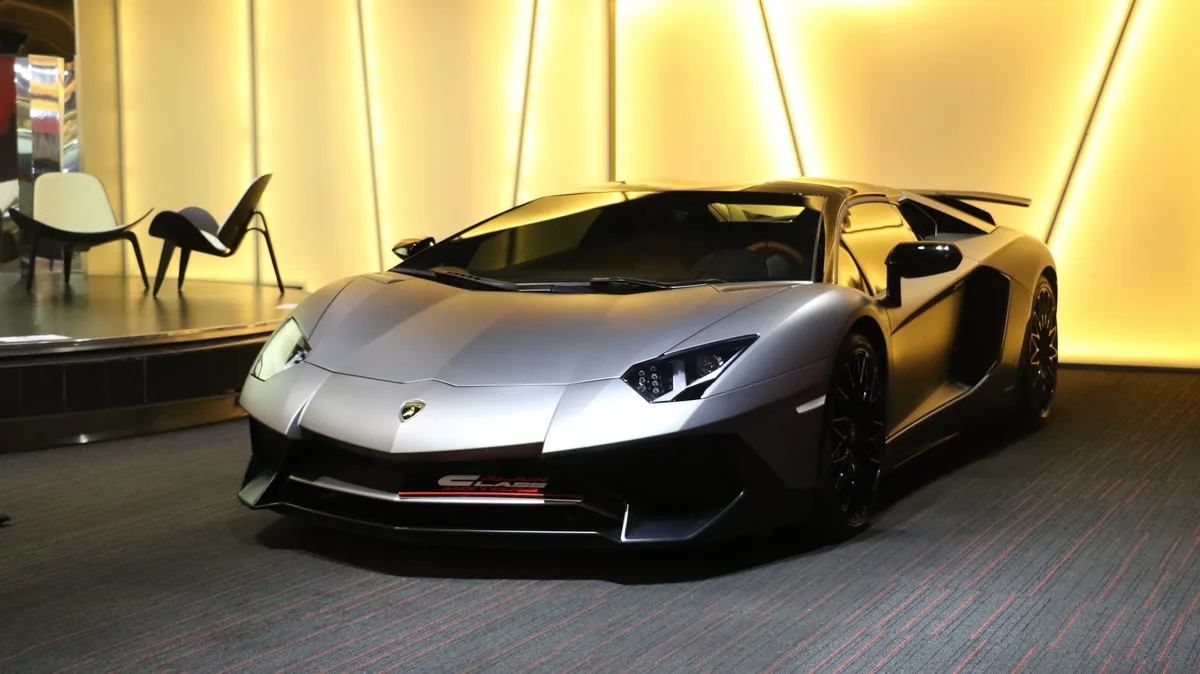 2017 Lamborghini Aventador SV Roadster 1 of 500 for sale, exterior, Grigio Titans