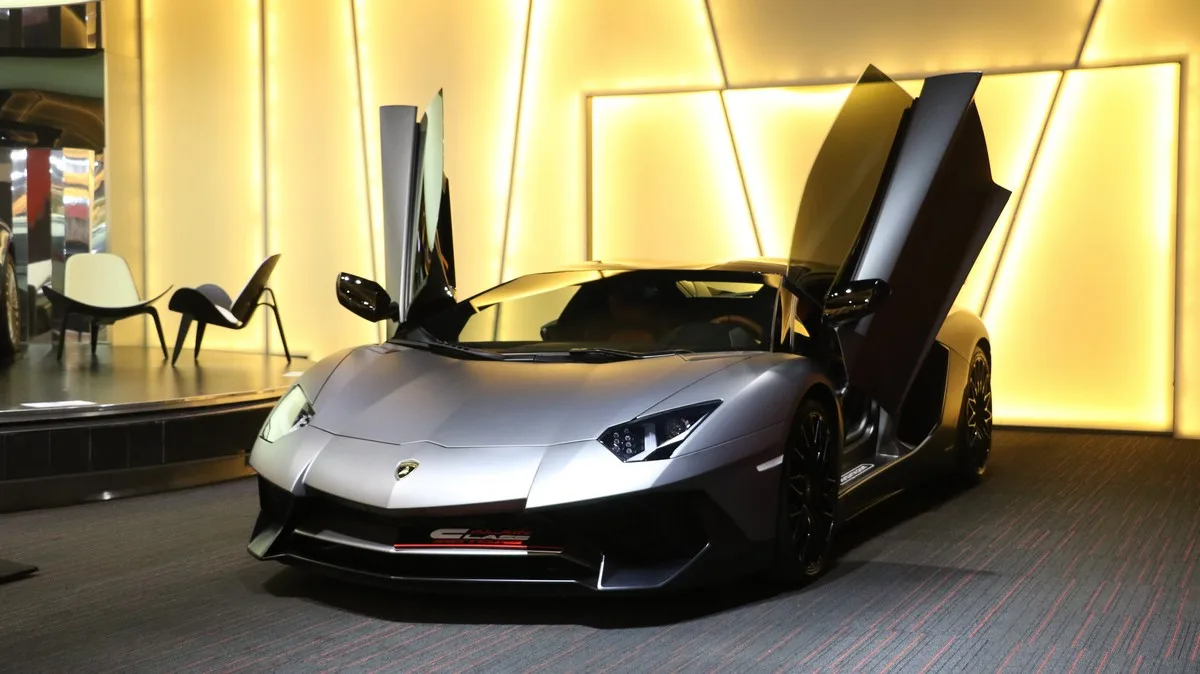 2017 Lamborghini Aventador SV Roadster 1 of 500 for sale, exterior, Grigio Titans