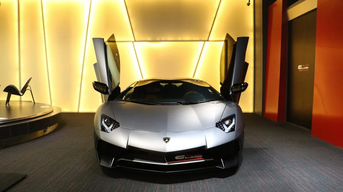 2017 Lamborghini Aventador SV Roadster 1 of 500 for sale, exterior, Grigio Titans
