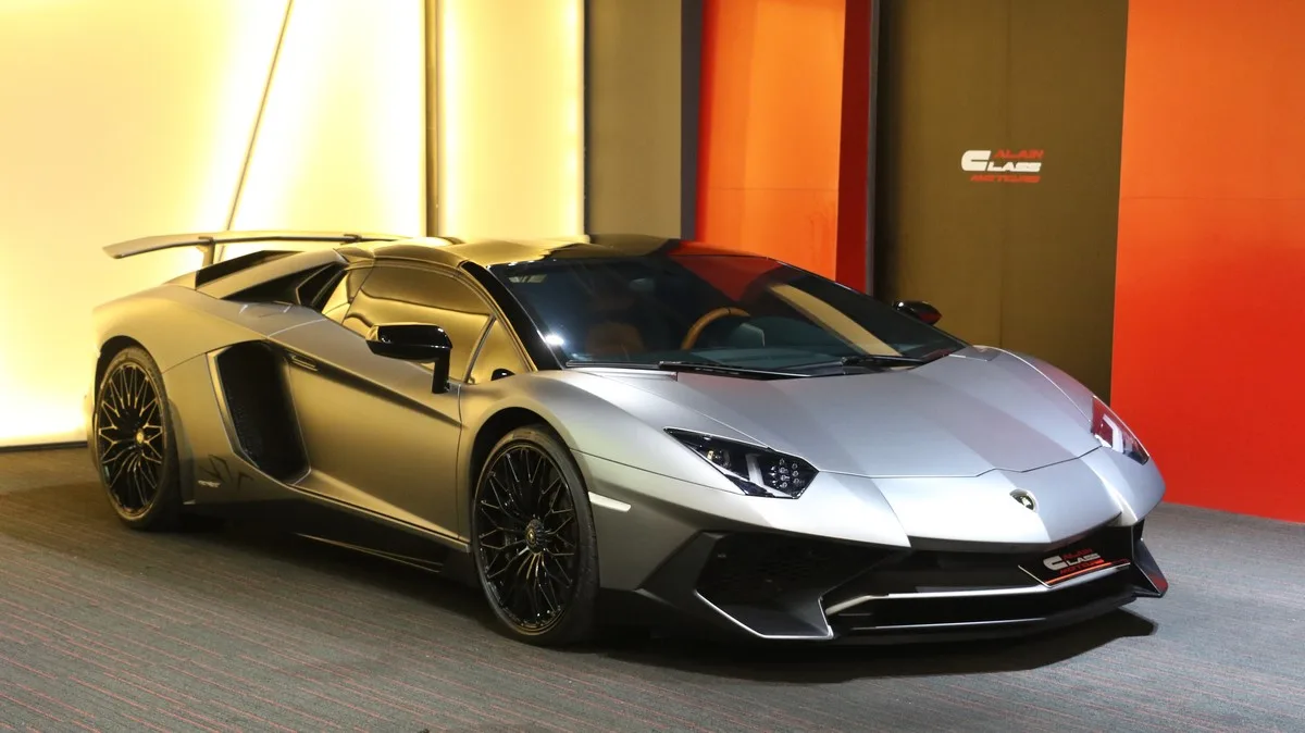 2017 Lamborghini Aventador SV Roadster 1 of 500 for sale, exterior, Grigio Titans