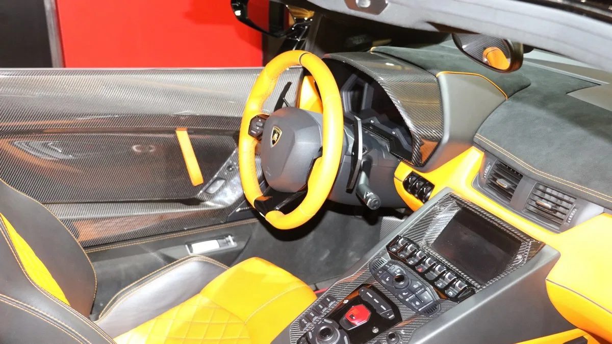 2017 Lamborghini Aventador SV Roadster 1 of 500 interior, Brown