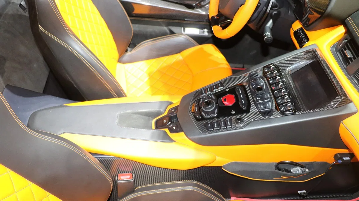 2017 Lamborghini Aventador SV Roadster 1 of 500 interior, Brown