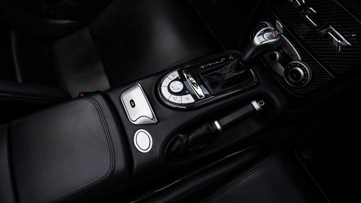 2008 Mercedes-Benz SLR McLaren Roadster interior, center console, Black