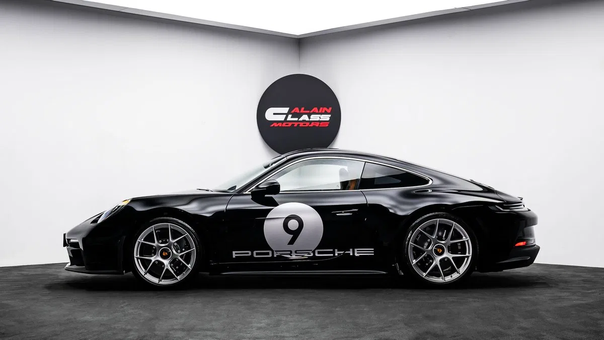 2024 Porsche 911 S/T Heritage 1, side profile, Black