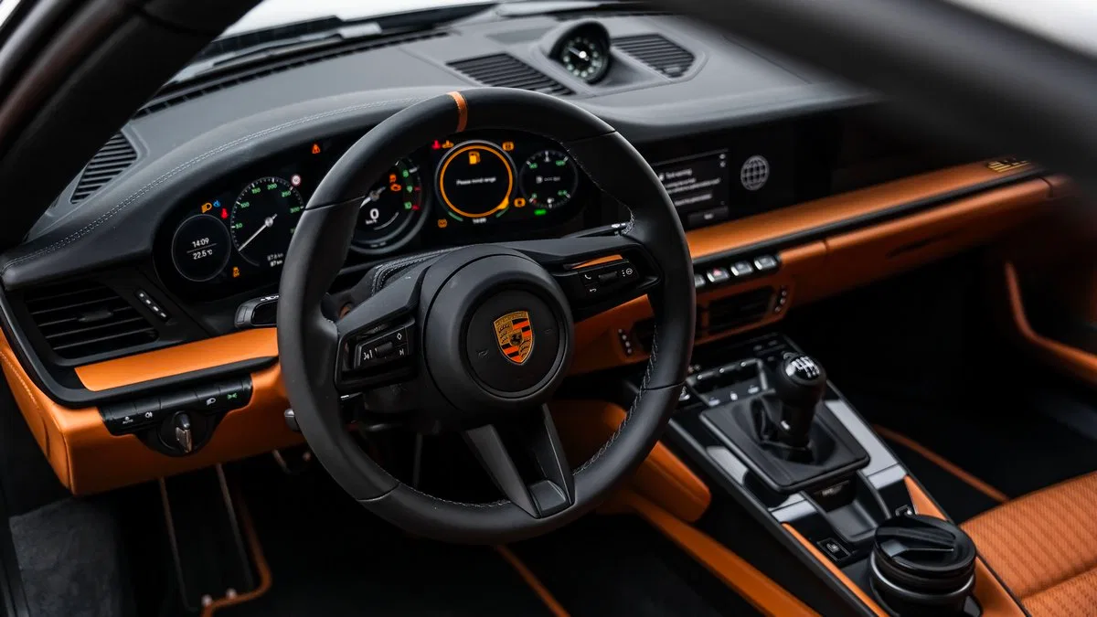 2024 Porsche 911 S/T Heritage 1 interior, Tan