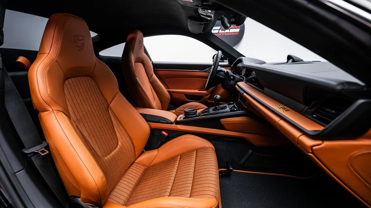 2024 Porsche 911 S/T Heritage 1 interior, seats, Tan