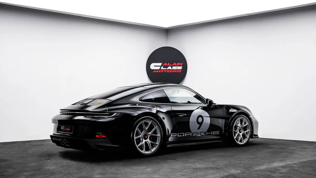 2024 Porsche 911 S/T Heritage 1, side profile, Black