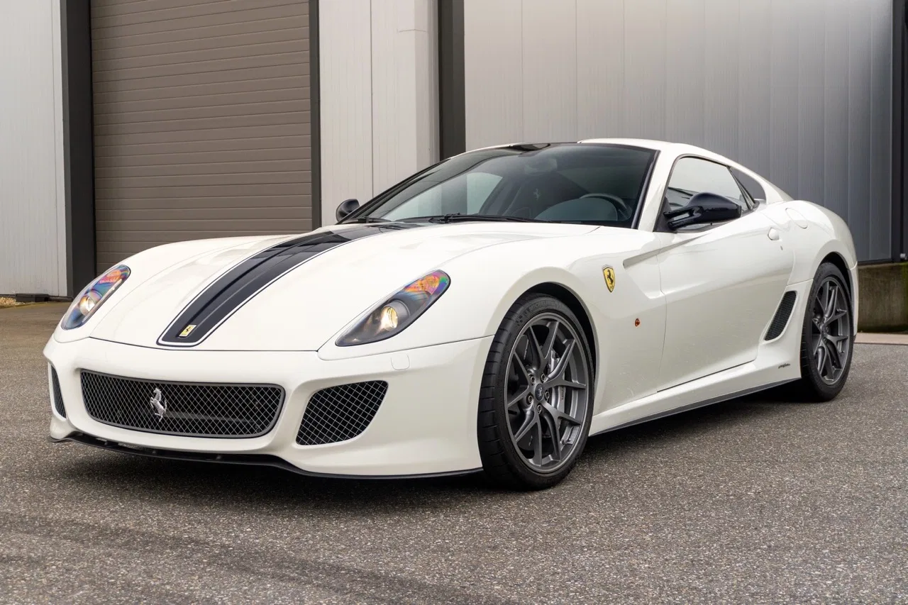 2011 Ferrari 599 GTO for sale, exterior, Bianco Avus