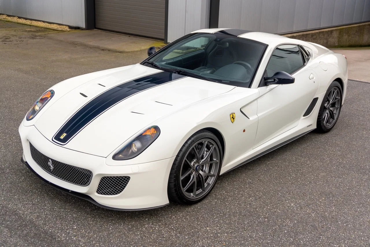 2011 Ferrari 599 GTO for sale, exterior, Bianco Avus
