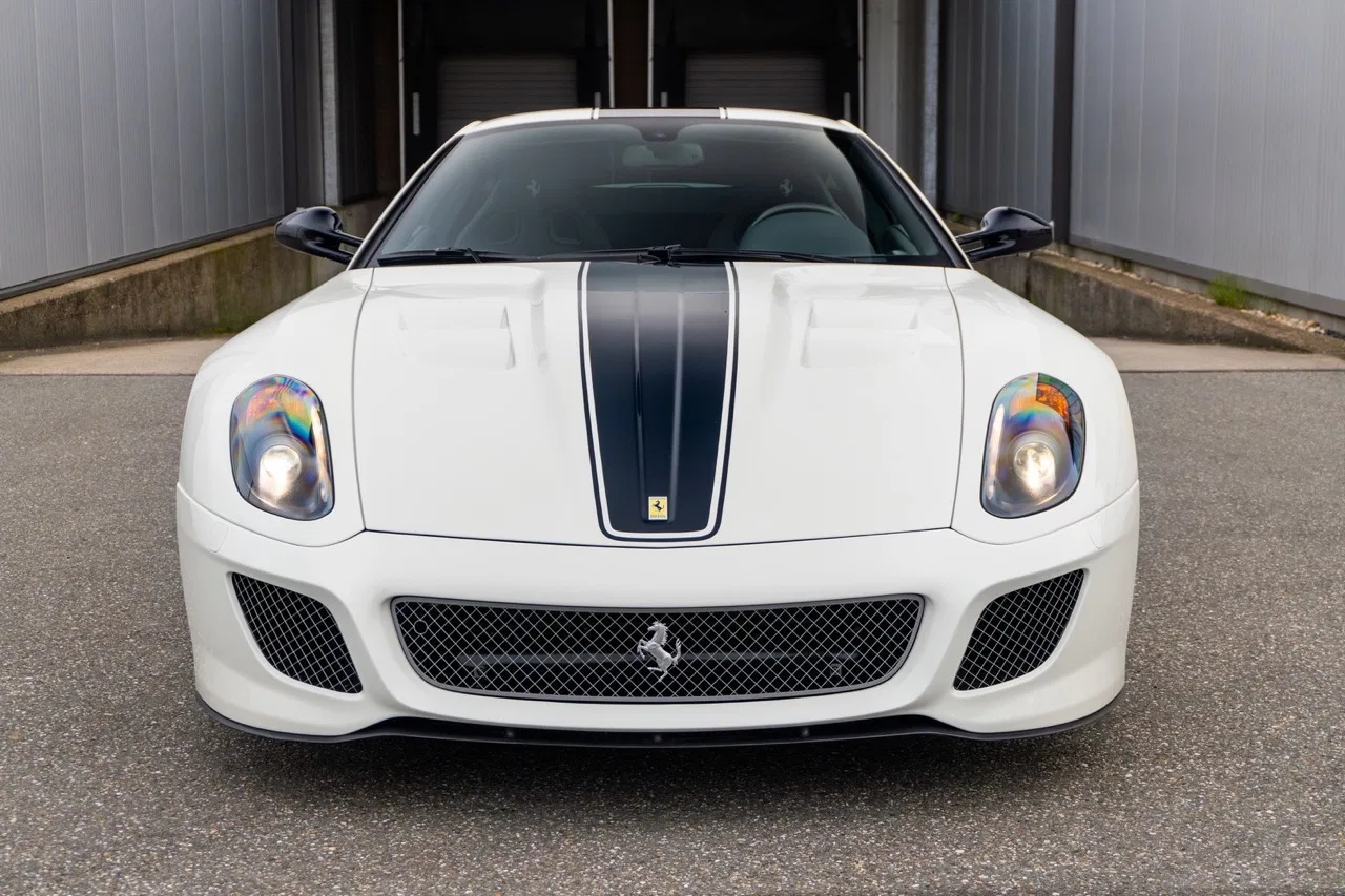 2011 Ferrari 599 GTO for sale, exterior, Bianco Avus