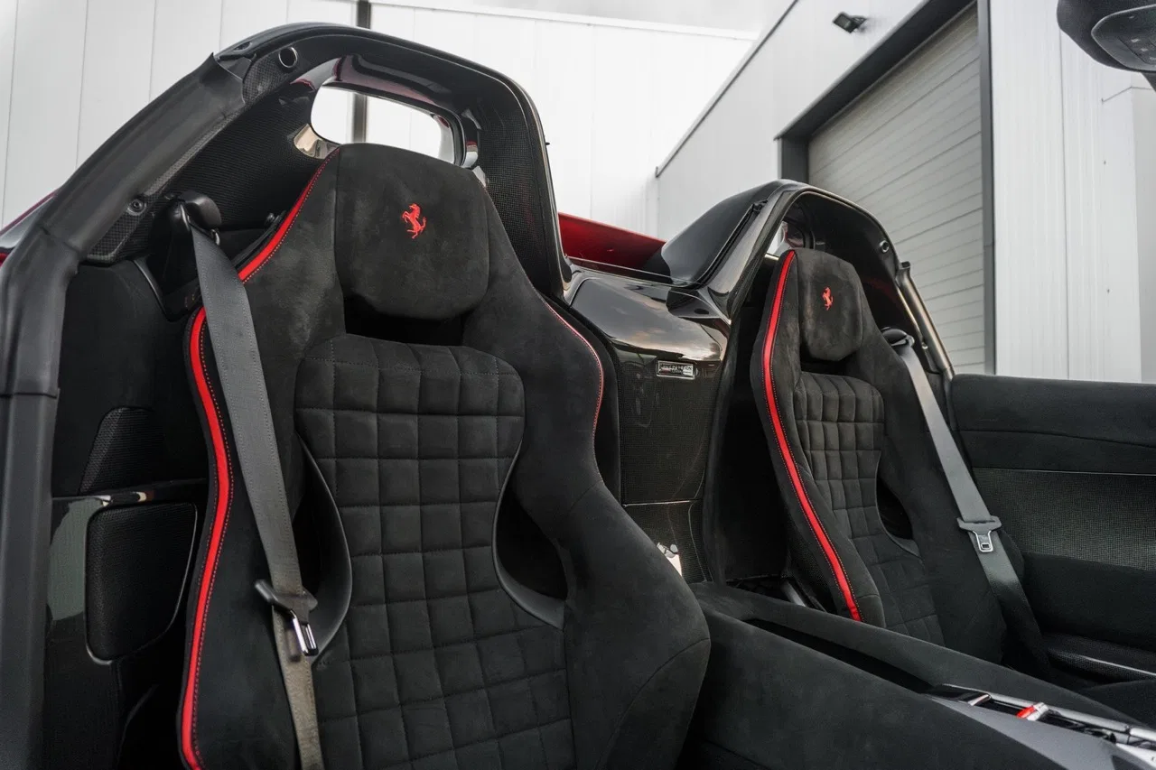 2024 Ferrari 812 Competizione Aperta interior, seats, Nero Alcantara