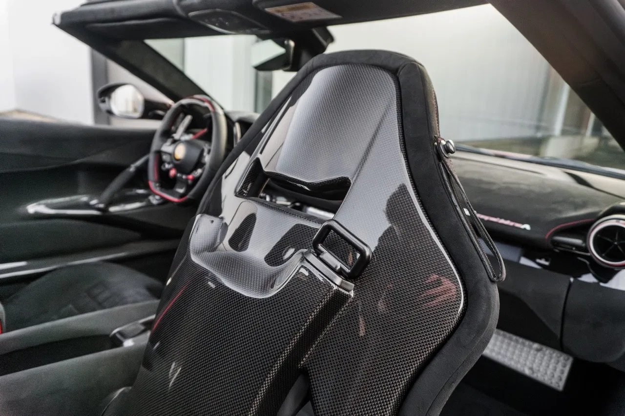 2024 Ferrari 812 Competizione Aperta interior, Nero Alcantara