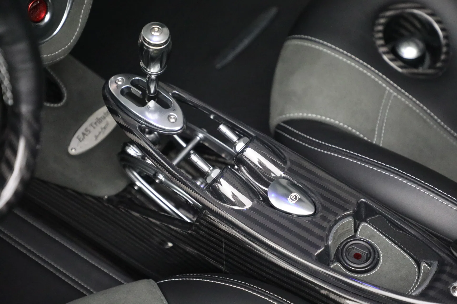 2017 Pagani Huayra Roadster interior, center console, Black