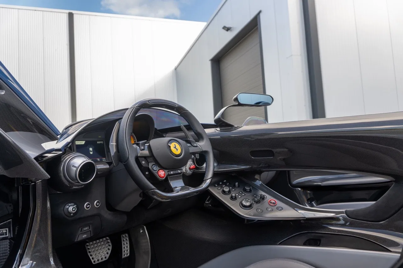 2020 Ferrari Monza SP2 interior, dashboard, Charcoal