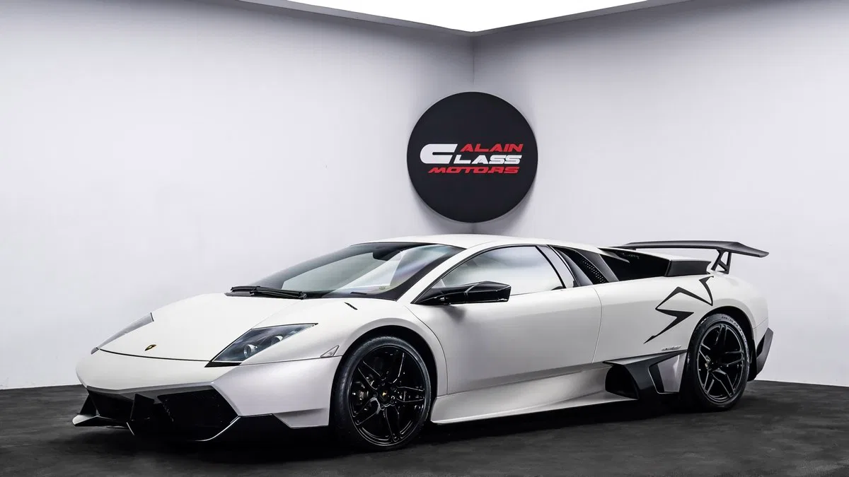 2010 Lamborghini Murciélago SV LP670-4 for sale, exterior, Bianco Canopus