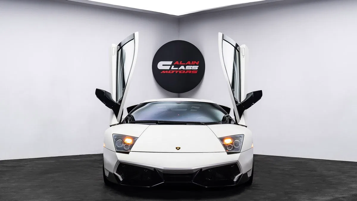 2010 Lamborghini Murciélago SV LP670-4 for sale, exterior, Bianco Canopus