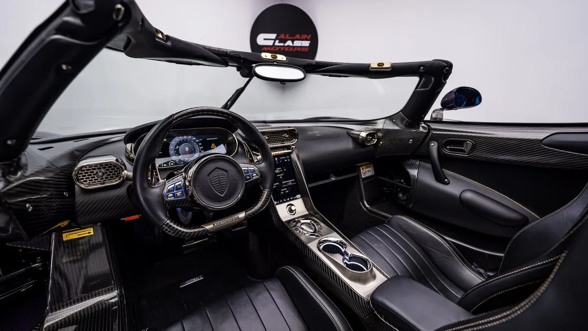 2019 Koenigsegg Regera interior, dashboard, Black