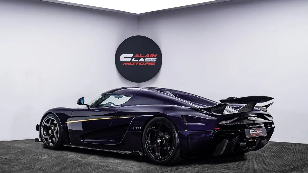 2019 Koenigsegg Regera, side profile, Purple Gold