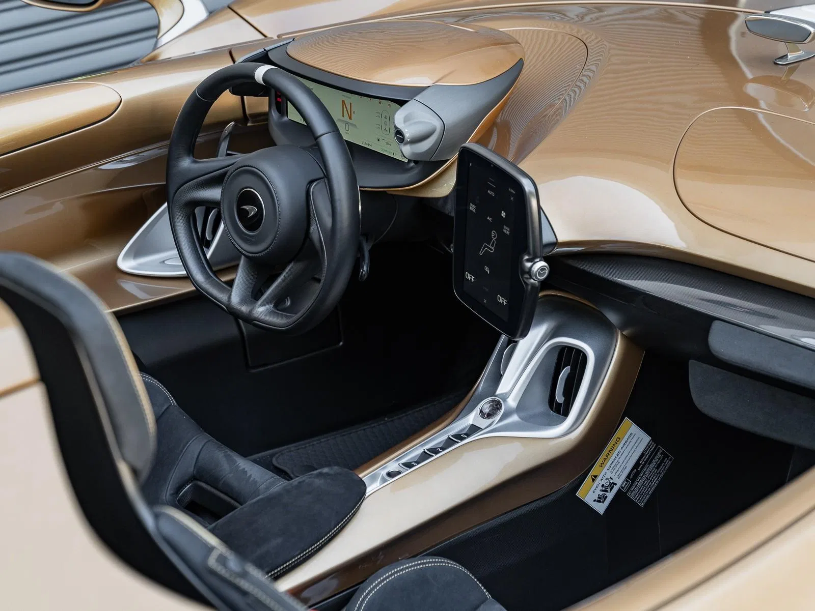 2021 McLaren Elva XP2 interior, Black (Custom trim)