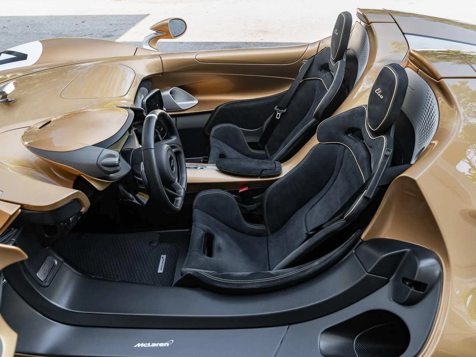2021 McLaren Elva XP2 interior, seats, Black (Custom trim)