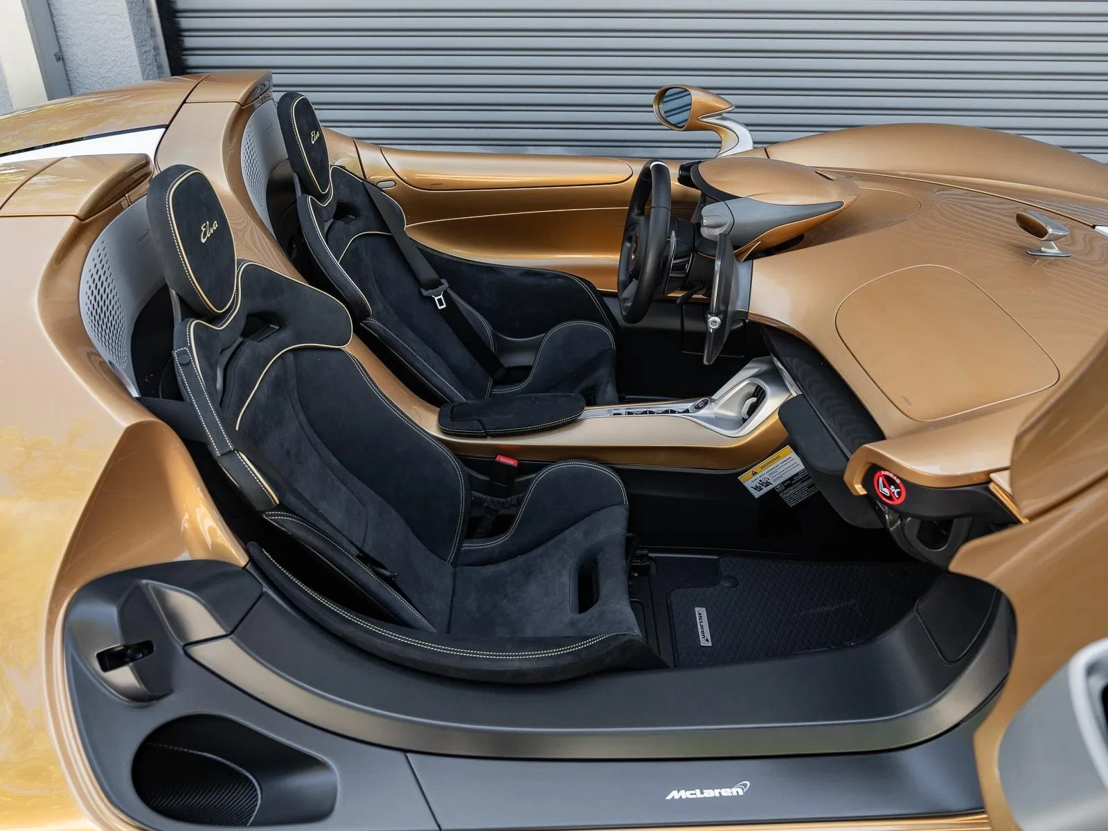 2021 McLaren Elva XP2 interior, seats, Black (Custom trim)