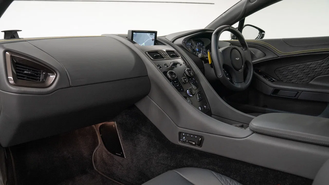 2019 Aston Martin Vanquish Zagato Shooting Brake interior, dashboard, Dark Grey