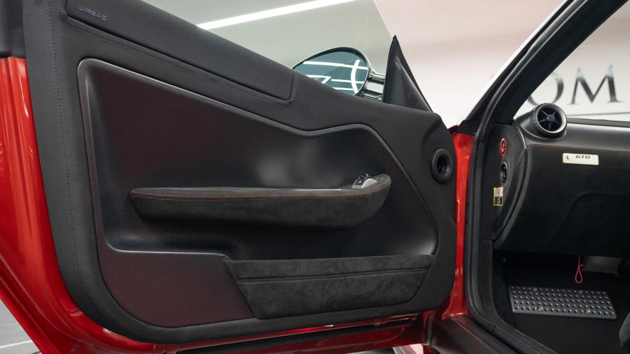 2010 Ferrari 599 GTO interior, door panel, Nero Alcantara