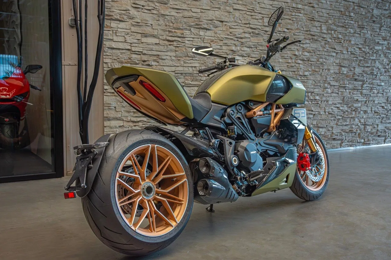 2023 Ducati 1260 S Diavel Lamborghini for sale, exterior, Gea Green.