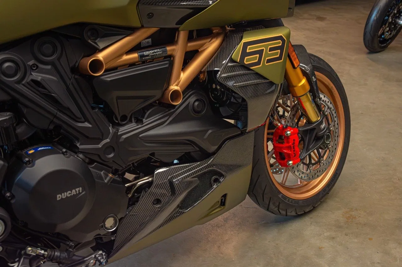 2023 Ducati 1260 S Diavel Lamborghini for sale, exterior, Gea Green.