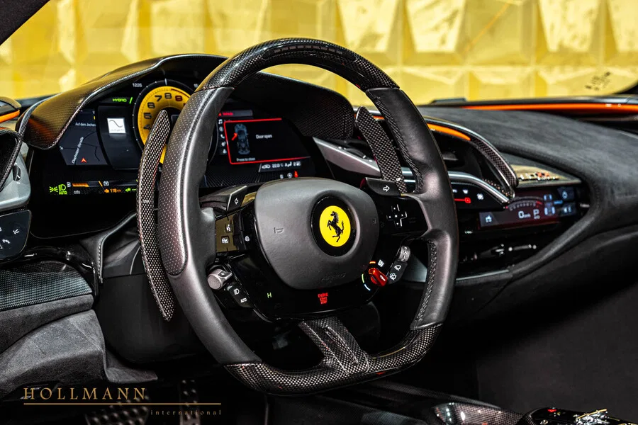 2025 Ferrari SF90 XX Stradale interior, Alcantara Nero