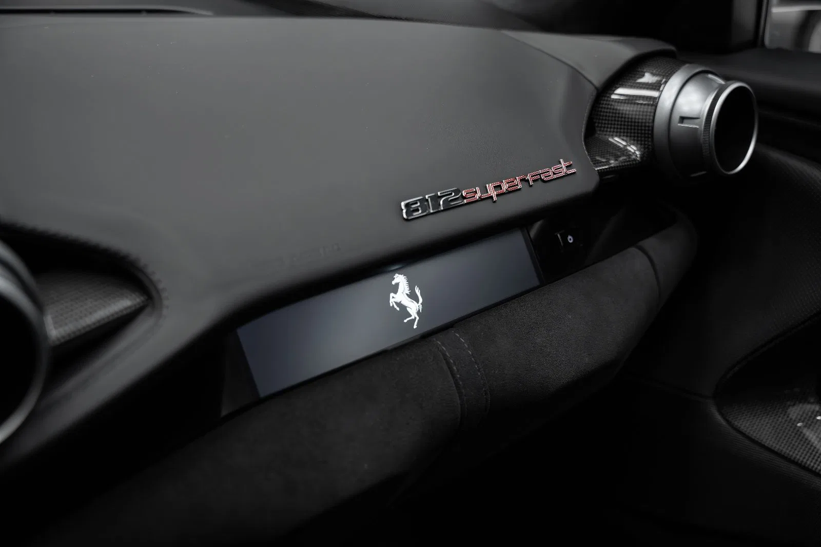 2019 Mansory 812 Superfast Stallone interior, door sill, Nero (Black) – Full Leather & Alcantara