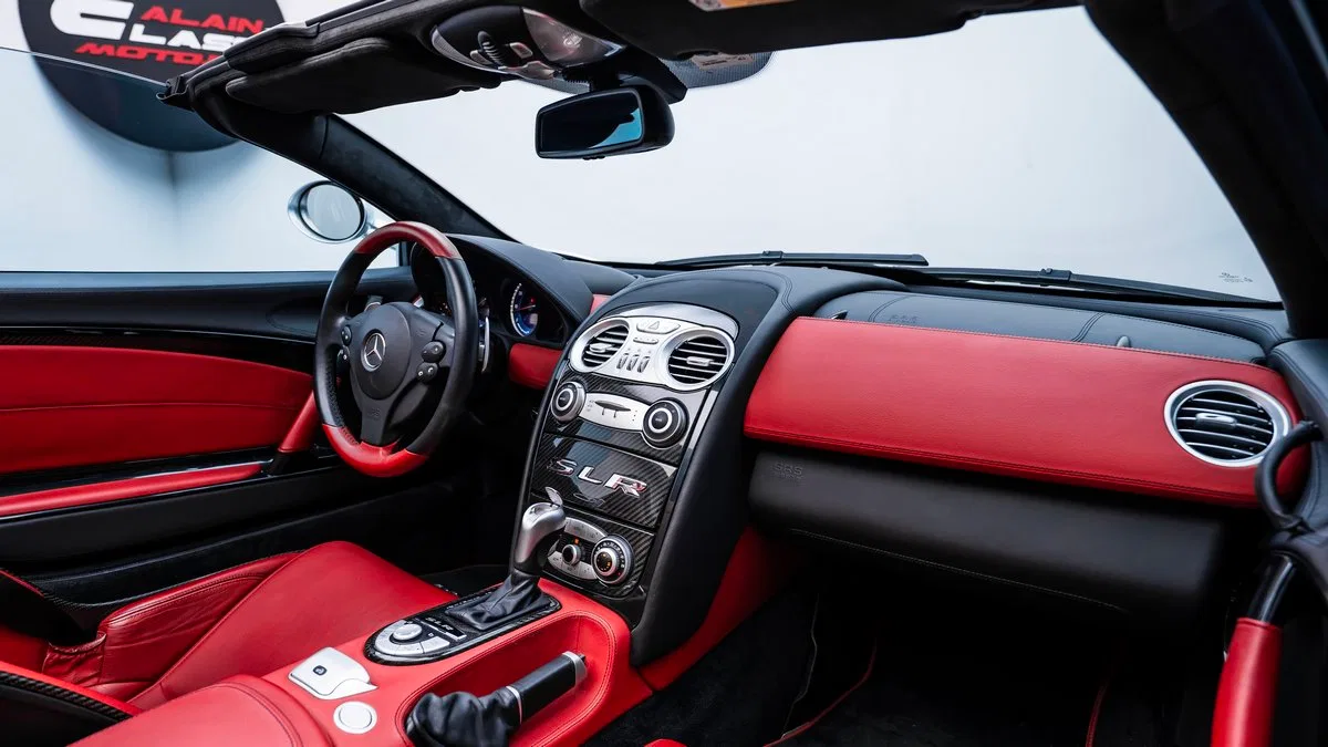 2007 Mercedes-Benz SLR McLaren Roadster interior, dashboard, Red