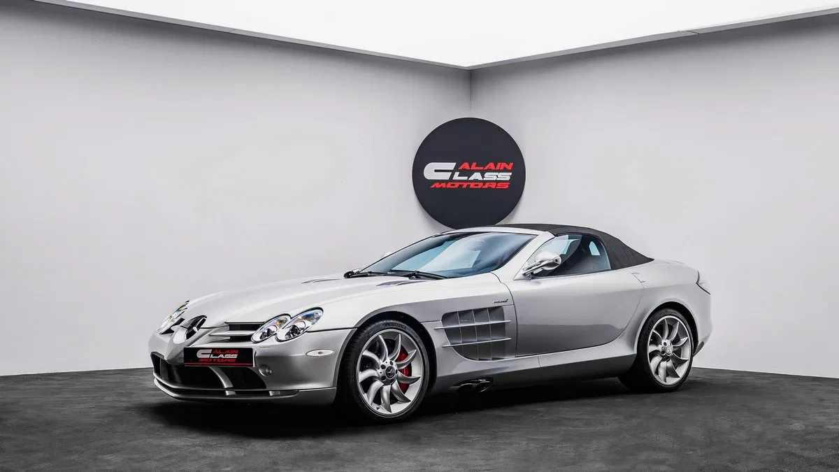 2007 Mercedes-Benz SLR McLaren Roadster for sale, exterior, Crystal Laurit Silver