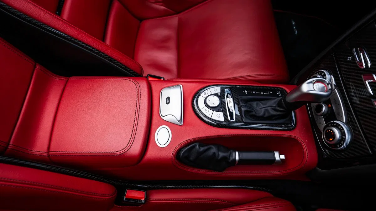 2007 Mercedes-Benz SLR McLaren Roadster interior, center console, Red