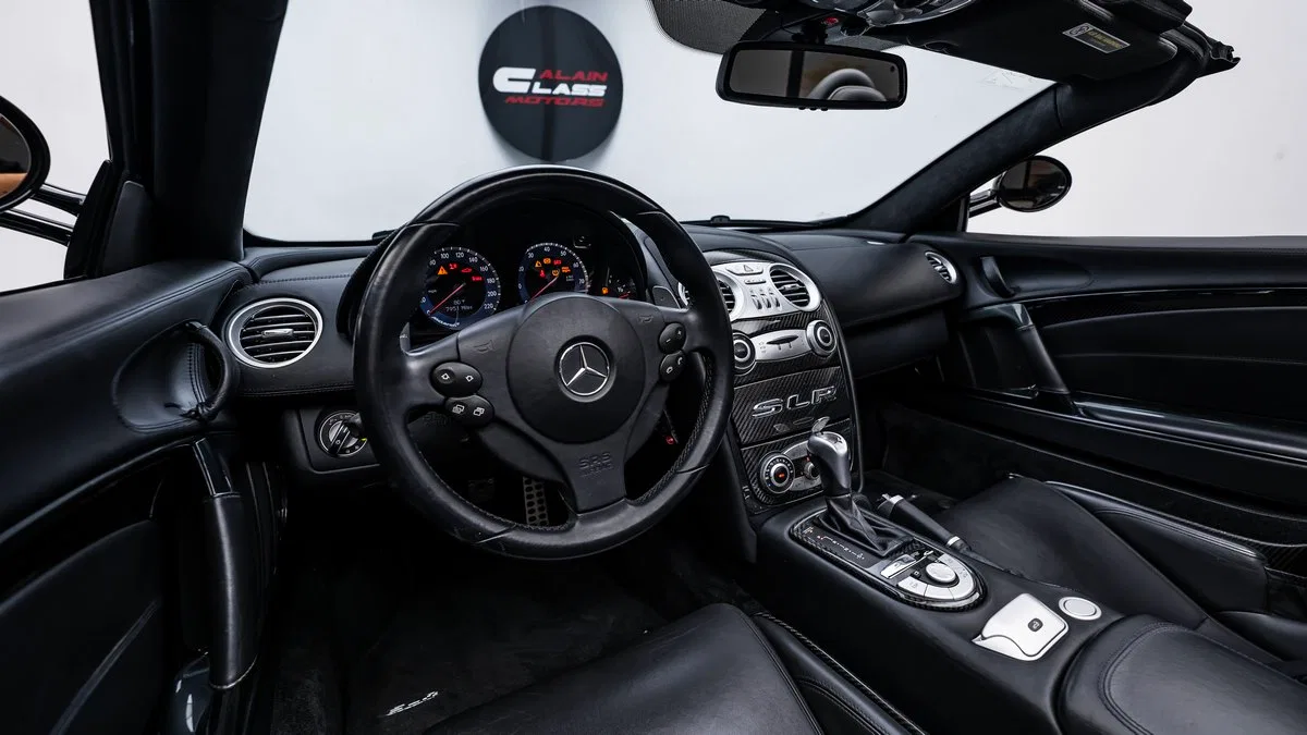 2008 Mercedes-Benz SLR McLaren Roadster interior, dashboard, Black