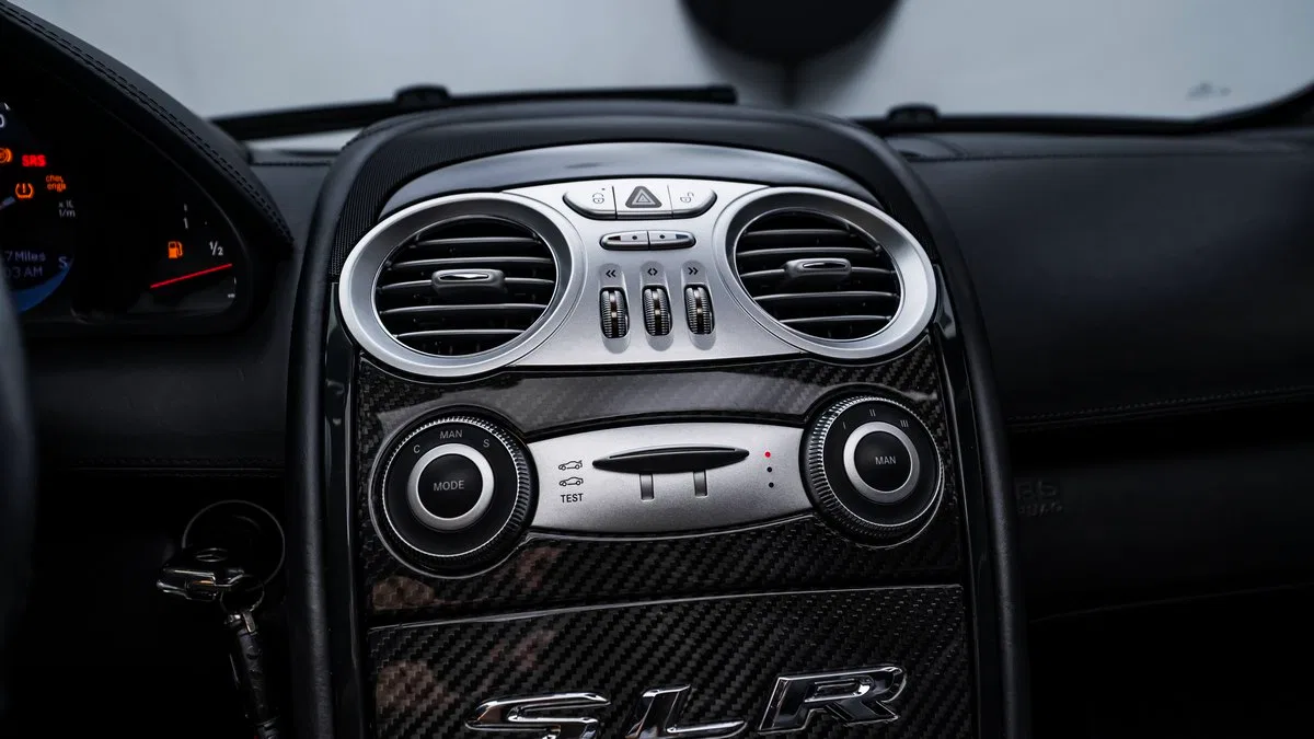 2008 Mercedes-Benz SLR McLaren Roadster interior, center console, Black