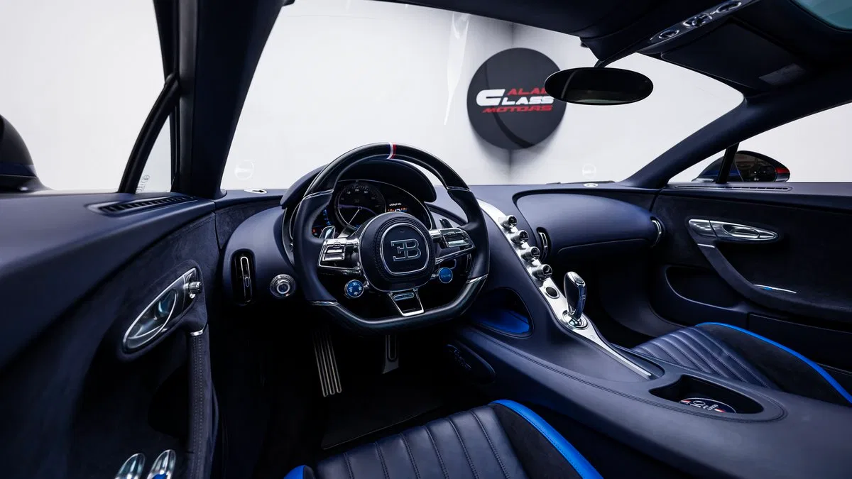 2019 Bugatti Chiron Sport 110 Ans interior, Blue