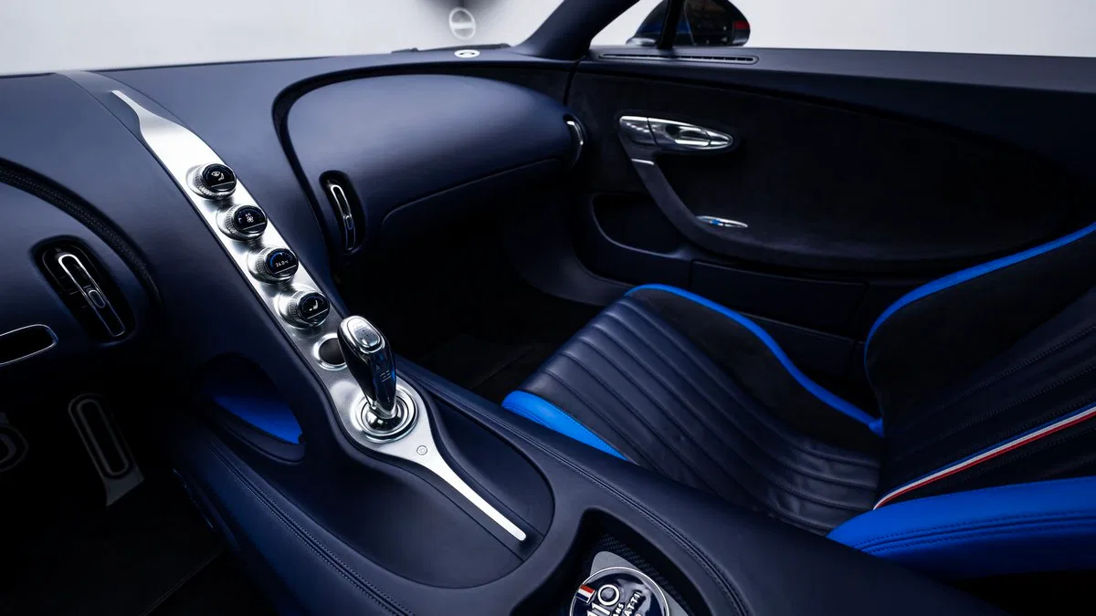 2019 Bugatti Chiron Sport 110 Ans interior, Blue