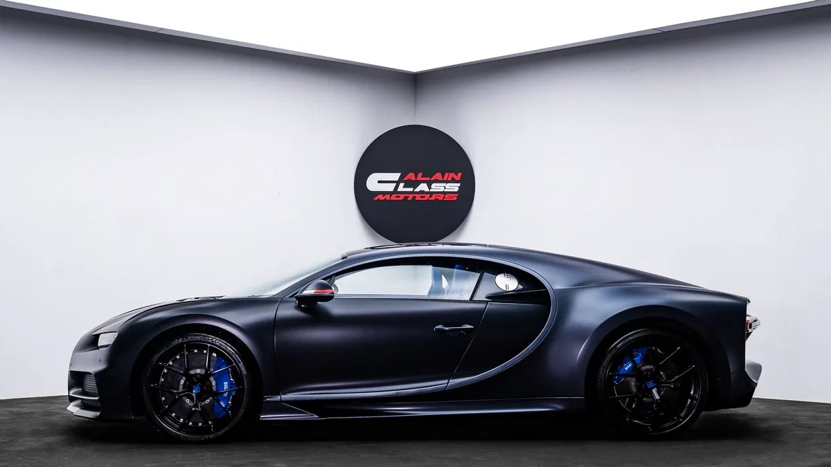 2019 Bugatti Chiron Sport 110 Ans for sale, exterior, Exposed Carbon Fiber | Steel Blue