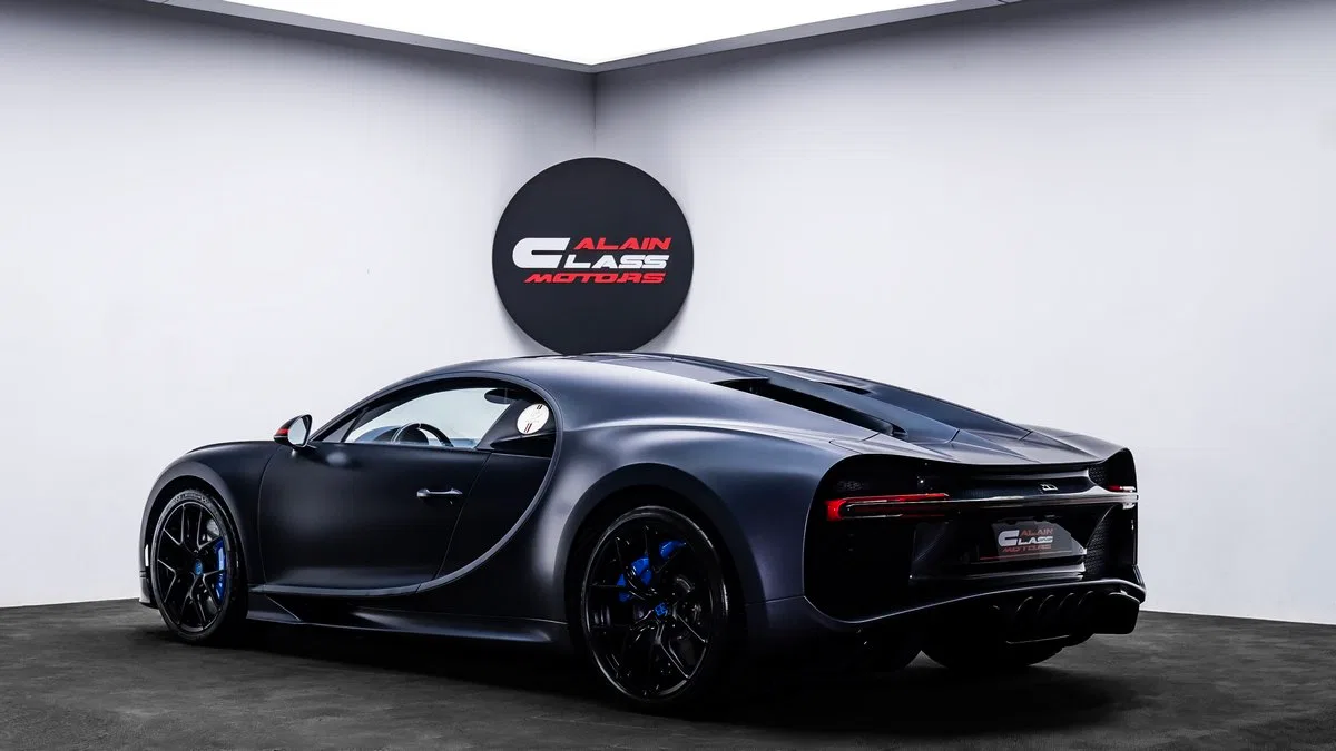 2019 Bugatti Chiron Sport 110 Ans for sale, exterior, Exposed Carbon Fiber | Steel Blue