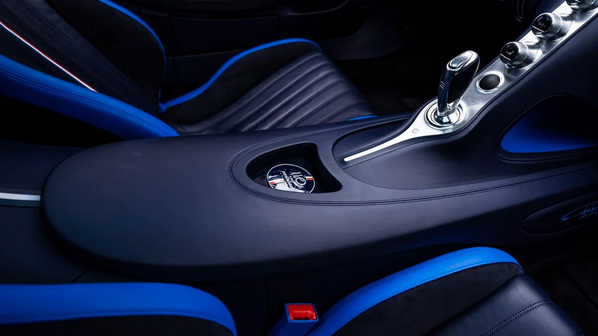 2019 Bugatti Chiron Sport 110 Ans interior, Blue