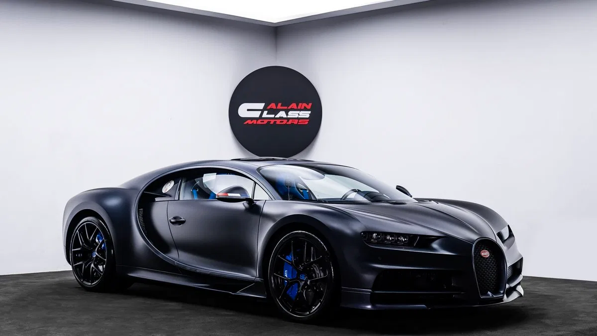 2019 Bugatti Chiron Sport 110 Ans for sale, exterior, Exposed Carbon Fiber | Steel Blue