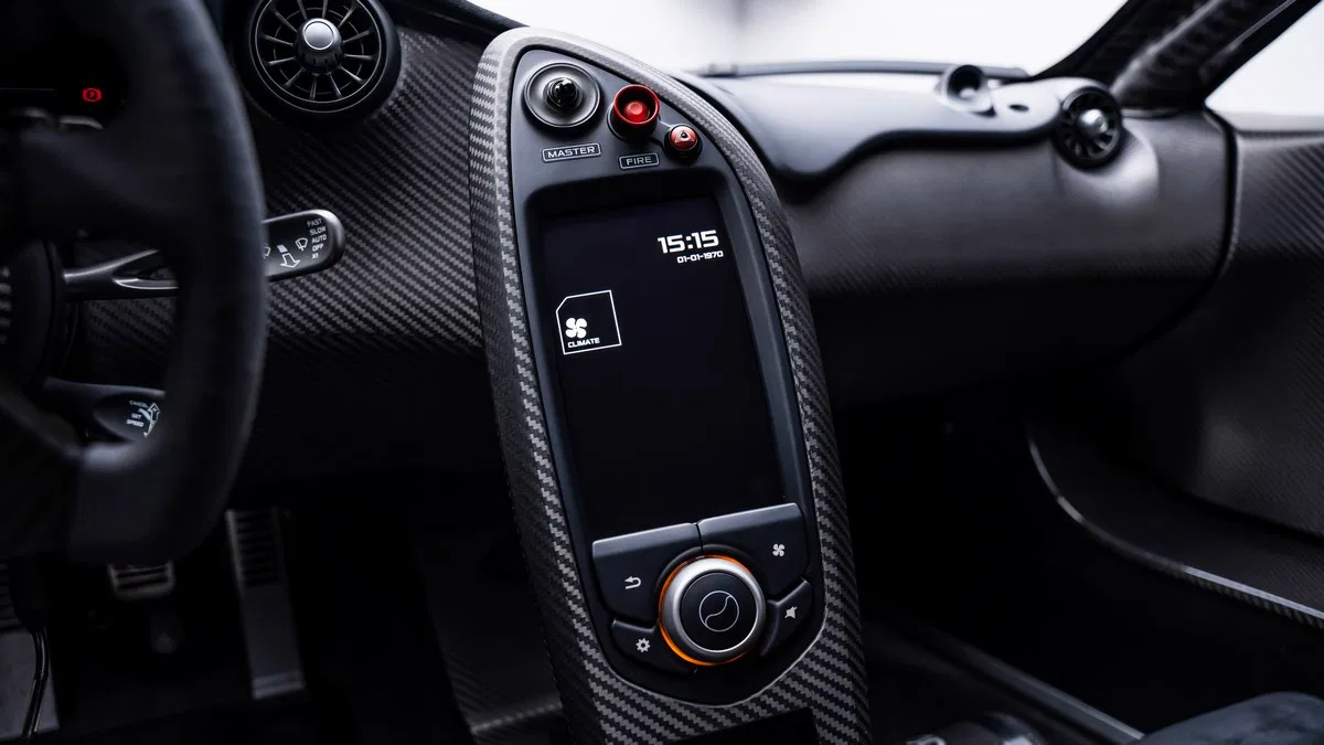 2015 McLaren P1 GTR – Street Legal interior, Black Alcantara