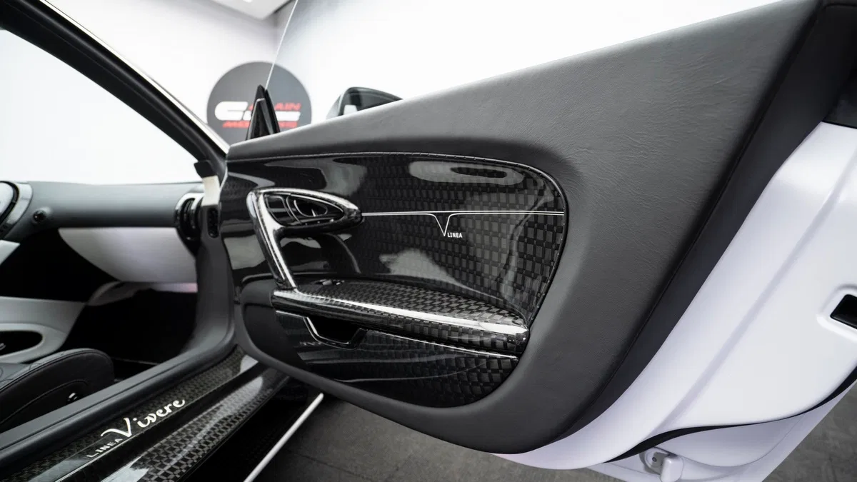 2006 Bugatti Veyron Linea Vivere interior, door panel, White | Black