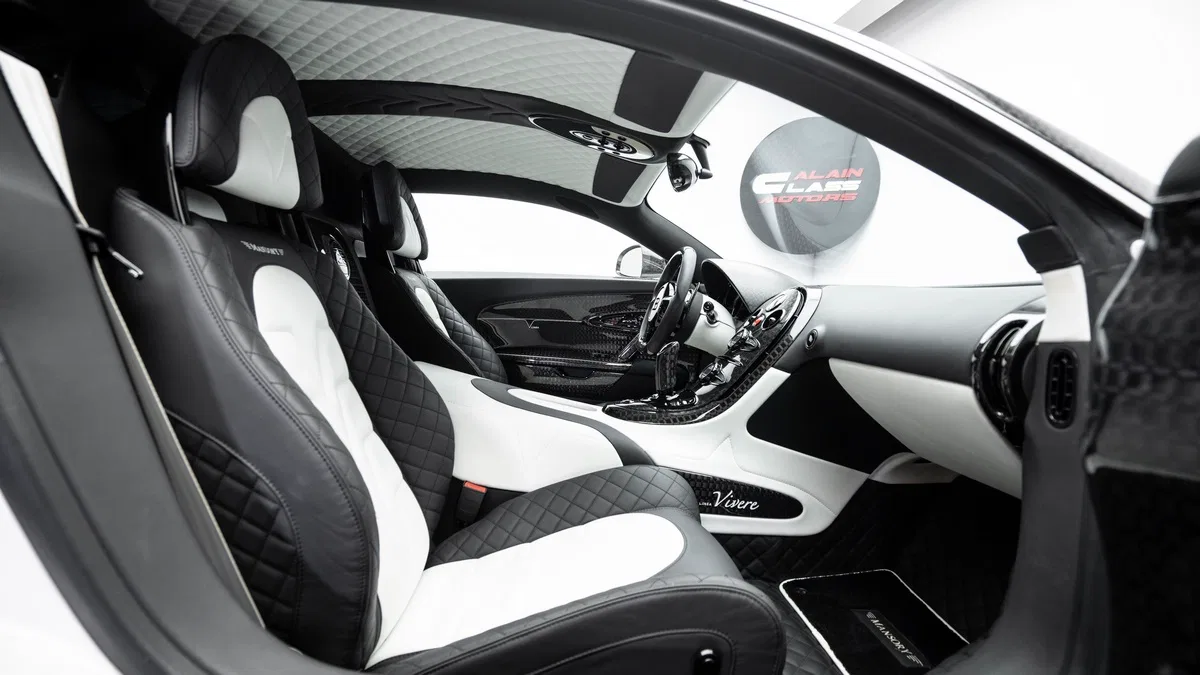 2006 Bugatti Veyron Linea Vivere interior, seats, White | Black