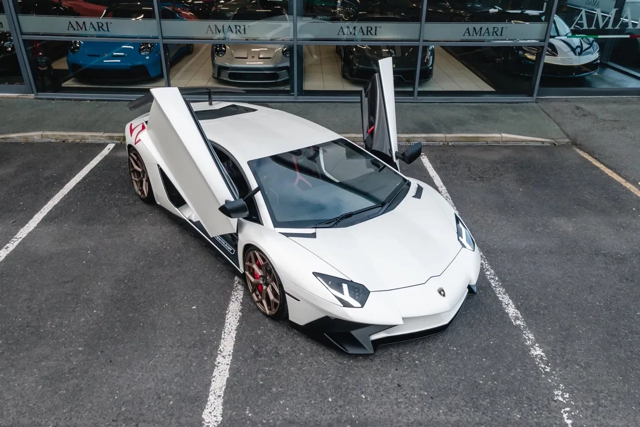 2016 Lamborghini Aventador SV LP750-4 for sale, exterior, Nero Alcantara with Rosso stitching