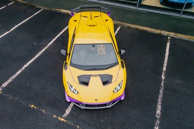 2022 Lamborghini Huracán STO for sale, exterior, Giallo and Nero Alcantara