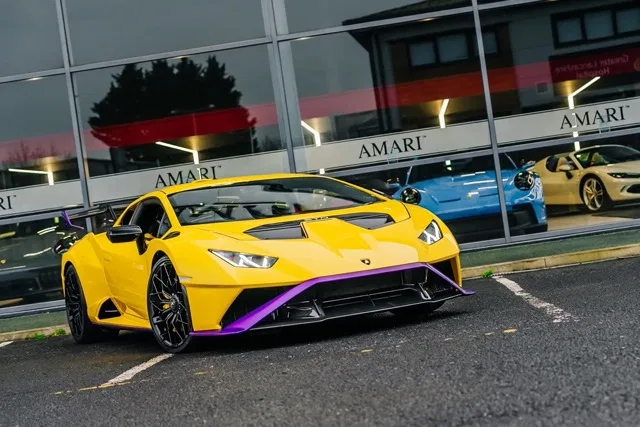2022 Lamborghini Huracán STO for sale, exterior, Giallo and Nero Alcantara