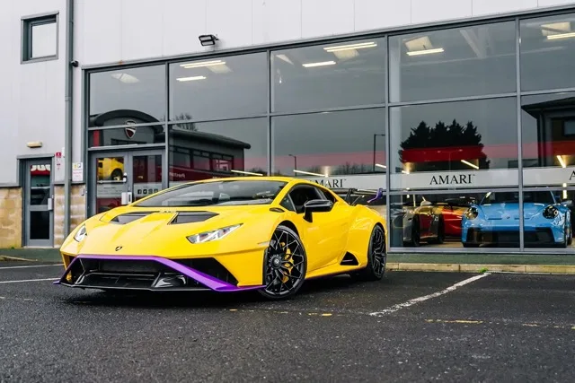 2022 Lamborghini Huracán STO for sale, exterior, Giallo and Nero Alcantara