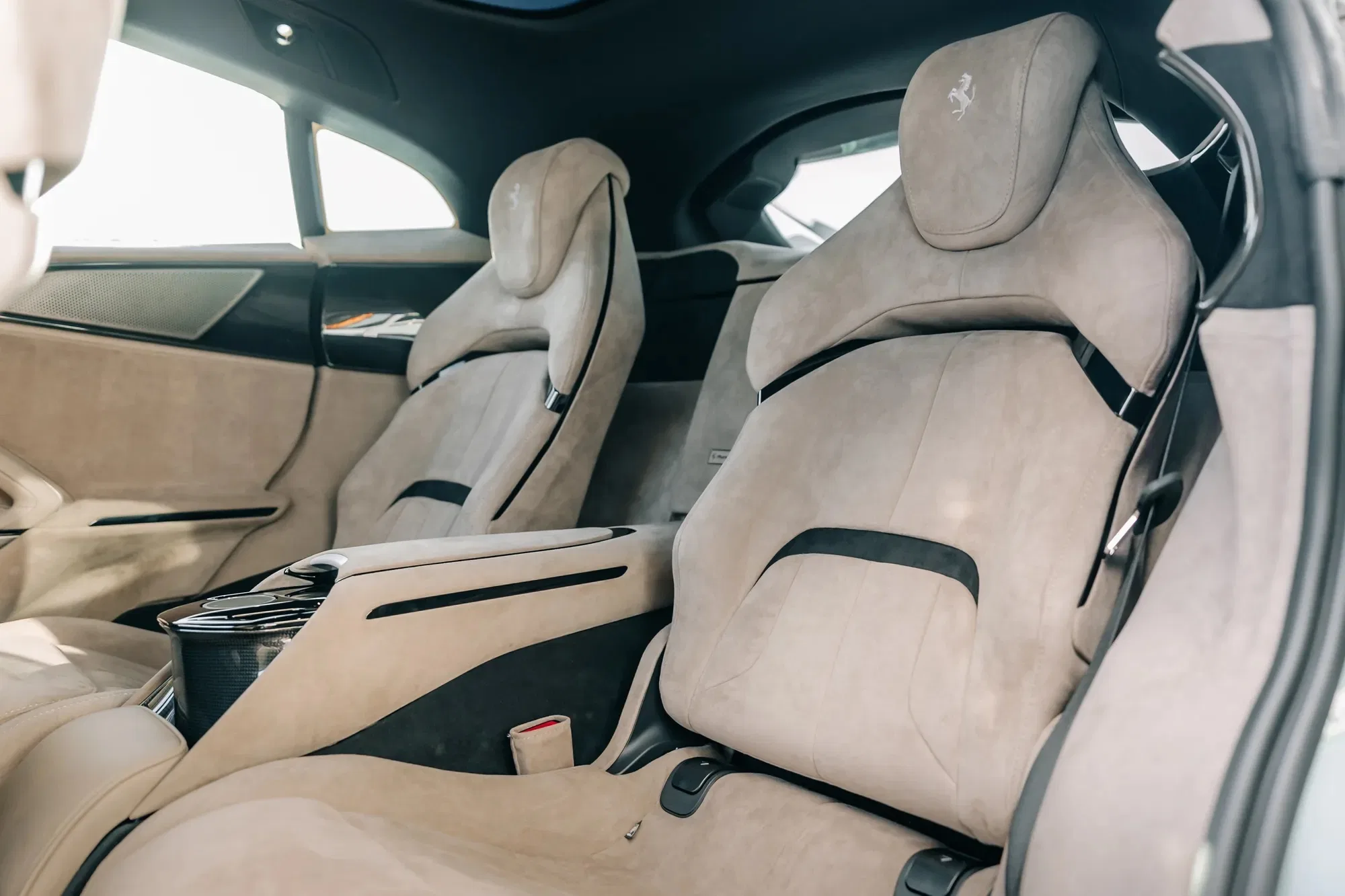 2024 Ferrari Purosangue interior, seats, Verde Dora